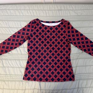 Vineyard Vines - Women’s Navy/Red  Long-Sleeve Top – Size S